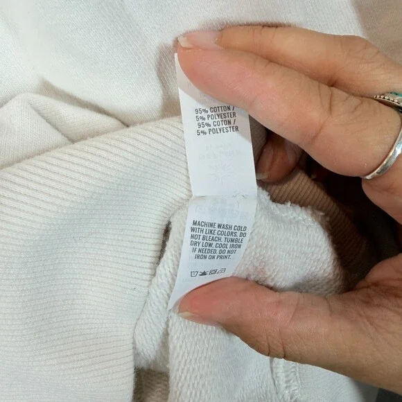 OFFLINE by Aerie Tacos & Tennis Crewneck Sweatshirt Cream Graphic Sz M - Picture 3 of 7